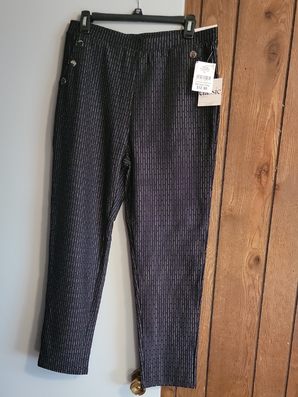 Classic Concepts Black Pinstripe Pants - XL